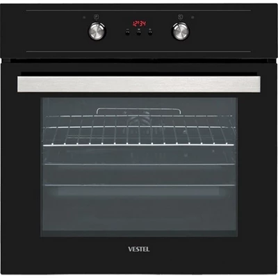 VESTEL AF-6653 SIYAH ELEKTROTURBO DIJITAL SAATLI ANKASTRE F