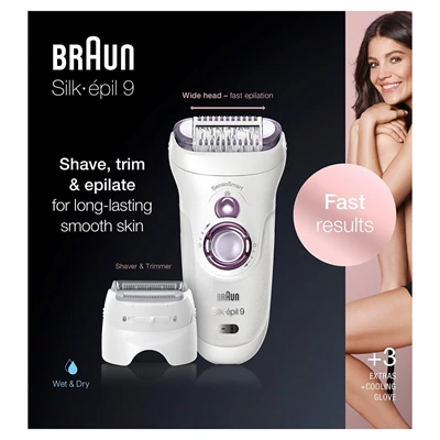 BRAUN SES9710 LEGEPIL SES9 710 WHT/PUR MN EPILASYON ALETI
