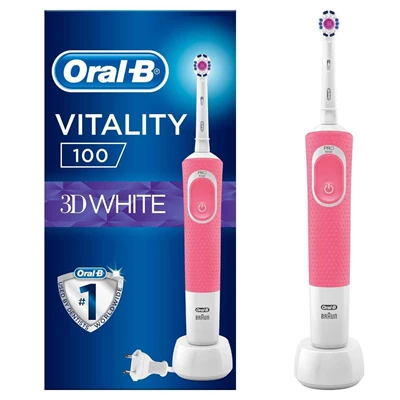 BRAUN D100 PEMBE VITALITY 3D WHITE KUTULU