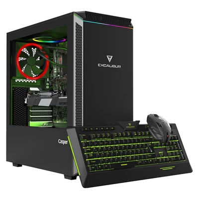 CASPER EXCALIBUR E60L.115F-8DHOT I3 8GB/240GB SSD/4GB 1050TI W10 GAMING DESKTOP