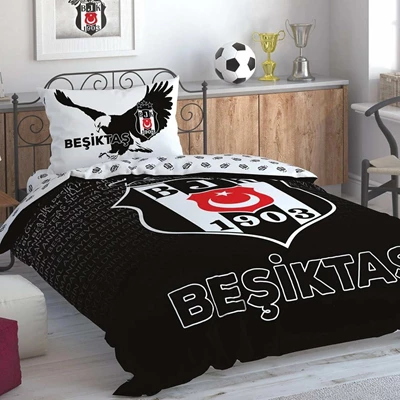 Taç Lisanslı Brf Nevresim Takımı Beşiktaş Marşlı Logo