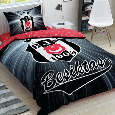 Taç Lisanslı Brf Nevresim Takımı Beşiktaş Light Glow