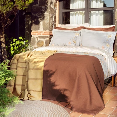 KARACA CLARA KAHVE ÇİFT KİŞİLİK WINTER SET