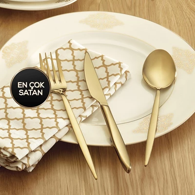 EMSAN AY IŞIĞI 18 PRÇ PARLAK GOLD ÇKB SETİ