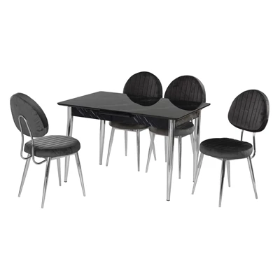 LEVENT MTK1602-KRM-IRN SALTA OTOMATİK MASA+4 BEAD SAND.KROM-MARMO