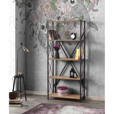 LEVENT AK5612 MEK 80LİK ÇAPRAZ METAL KİTAPLIK